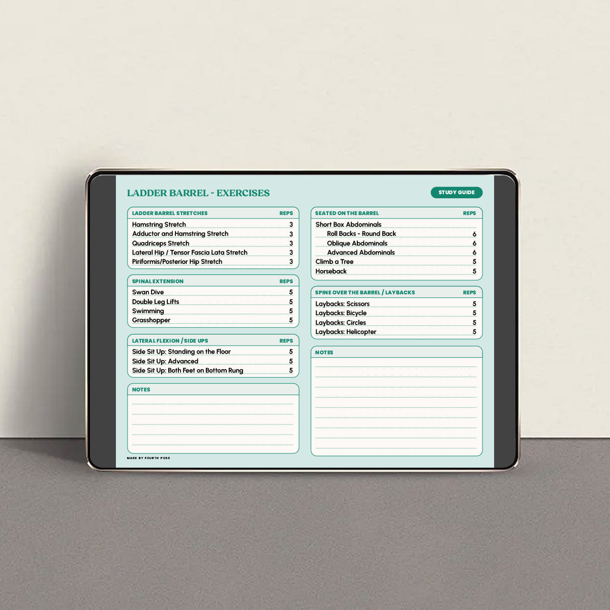 Pilates Barrels Study Guide + Classical Exercise Guide  - DIGITAL