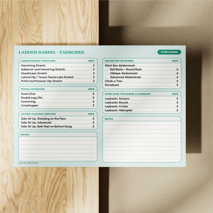 Pilates Barrels Study Guide + Classical Exercise Guide