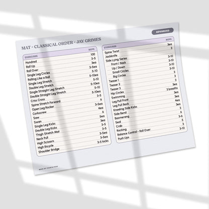 Classical Order Sequence Study Guides for Mat